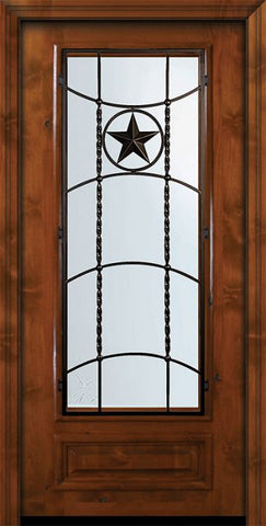 WDMA 36x80 Door (3ft by 6ft8in) Exterior Knotty Alder 36in x 80in 3/4 Lite Texan Alder Door 2