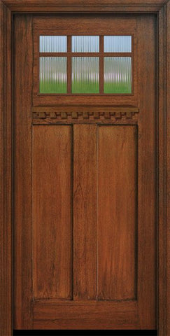 WDMA 36x80 Door (3ft by 6ft8in) Exterior Mahogany 36in x 80in Craftsman 6 Lite Marginal SDL Divided Lite Door 1