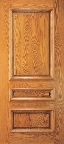 WDMA 36x84 Door (3ft by 7ft) Exterior Mahogany Wood 3 Panel Traditional Colonial Single Door 1