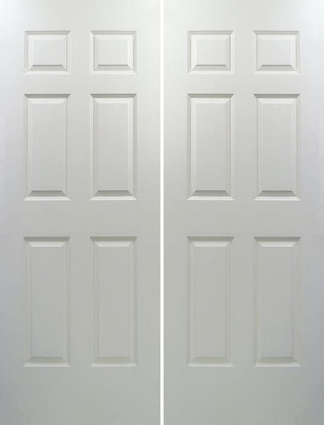 WDMA 36x96 Door (3ft by 8ft) Interior Swing Smooth 96in Colonist Solid Core Double Door|1-3/8in Thick 1