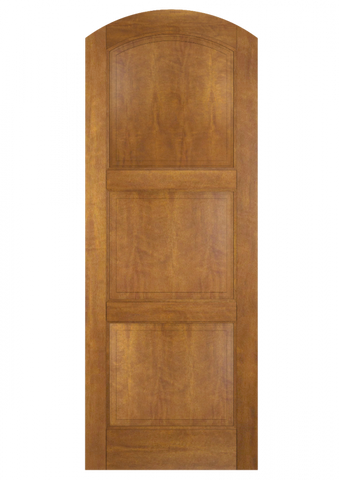 WDMA 36x96 Door (3ft by 8ft) Exterior Swing Mahogany 3 Panel Arch Top Solid or Interior Single Door 2