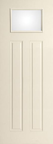 WDMA 36x96 Door (3ft by 8ft) Exterior Smooth 8ft Satin Etch 2 Panel Craftsman Star Single Door 1