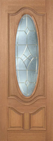WDMA 36x96 Door (3ft by 8ft) Exterior Mahogany Carmel Single Door w/ A Glass - 8ft Tall 1