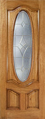 WDMA 36x96 Door (3ft by 8ft) Exterior Mahogany La Jolla Single Door w/ A Glass - 8ft Tall 1