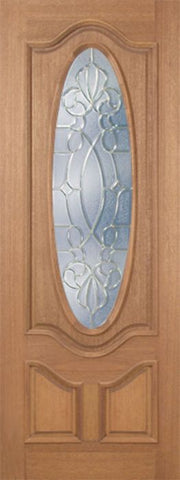 WDMA 36x96 Door (3ft by 8ft) Exterior Mahogany Carmel Single Door w/ CO Glass - 8ft Tall 1