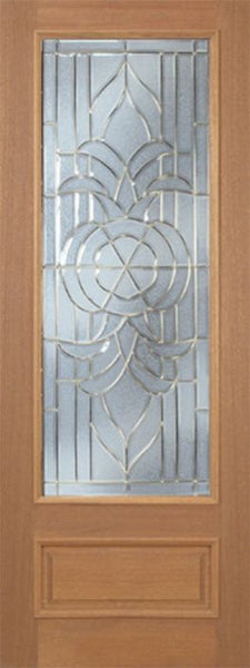 WDMA 36x96 Door (3ft by 8ft) Exterior Mahogany Livingston Single Door w/ C Glass - 8ft Tall 1