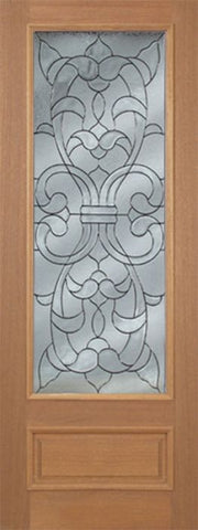 WDMA 36x96 Door (3ft by 8ft) Exterior Mahogany Edwards Single Door w/ W Glass - 8ft Tall 1