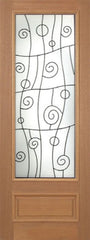 WDMA 36x96 Door (3ft by 8ft) Exterior Mahogany Roma Single Door w/ RM Glass - 8ft Tall 1