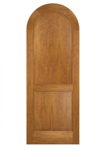 WDMA 36x96 Door (3ft by 8ft) Exterior Swing Mahogany Round Top 2 Panel Transitional Home Style or Interior Single Door 2