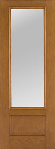 WDMA 36x96 Door (3ft by 8ft) Patio Oak Fiberglass Impact French Door 8ft 3/4 Lite Low-E 1