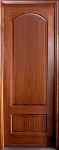 WDMA 36x96 Door (3ft by 8ft) Exterior Swing Mahogany Tiffany Solid Panel Single Door 1