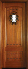 WDMA 36x96 Door (3ft by 8ft) Exterior Swing Mahogany or Knotty Alder Briarcliff Single Door w Speakeasy 1