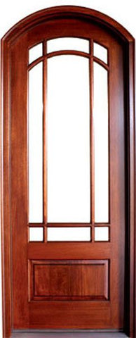 WDMA 36x96 Door (3ft by 8ft) Exterior Swing Mahogany Asheville TDL Single Door/Arch Top 1