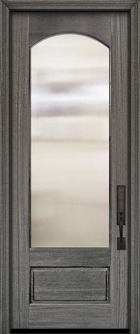 WDMA 36x96 Door (3ft by 8ft) Exterior Mahogany 36in x 96in Arch 3/4 Lite DoorCraft Door 2