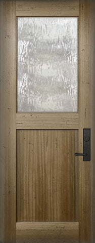 WDMA 36x96 Door (3ft by 8ft) Exterior Mahogany 36in x 96in Craftsman Tall 1 Lite 1 Panel Door 1