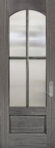 WDMA 36x96 Door (3ft by 8ft) Exterior Mahogany 36in x 96in 3/4 Lite Arch 4 Lite SDL DoorCraft Door 1