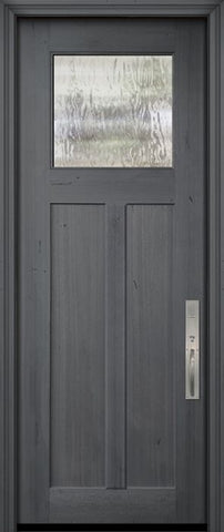 WDMA 36x96 Door (3ft by 8ft) Exterior Mahogany 36in x 96in Craftsman 1 Lite 2 Panel Door 2