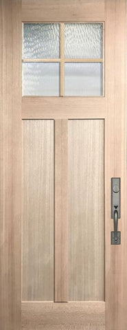 WDMA 36x96 Door (3ft by 8ft) Exterior Mahogany 36in x 96in Craftsman 4 Lite SDL 2 Panel Door 1