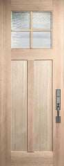 WDMA 36x96 Door (3ft by 8ft) Exterior Mahogany 36in x 96in Craftsman 4 Lite SDL 2 Panel Door 1