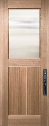 WDMA 36x96 Door (3ft by 8ft) Exterior Mahogany 36in x 96in Craftsman Tall 1 Lite 2 Panel Door 1