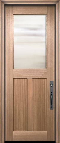 WDMA 36x96 Door (3ft by 8ft) Exterior Mahogany 36in x 96in Craftsman Tall 1 Lite 2 Panel Door 2