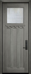 WDMA 36x96 Door (3ft by 8ft) Exterior Mahogany 36in x 96in Craftsman 1 Lite 3 Panel Door 2