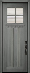 WDMA 36x96 Door (3ft by 8ft) Exterior Mahogany 36in x 96in Craftsman 4 Lite SDL 3 Panel Door 2
