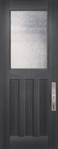 WDMA 36x96 Door (3ft by 8ft) Exterior Mahogany 36in x 96in Craftsman Tall 1 Lite 3 Panel Door 1