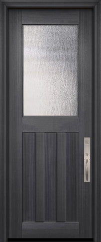 WDMA 36x96 Door (3ft by 8ft) Exterior Mahogany 36in x 96in Craftsman Tall 1 Lite 3 Panel Door 2
