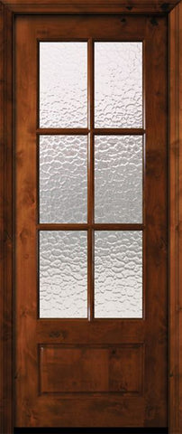 WDMA 36x96 Door (3ft by 8ft) Patio Knotty Alder 36in x 96in 6 Lite TDL Estancia Alder Door w/Textured Glass 2