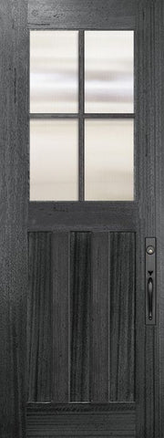 WDMA 36x96 Door (3ft by 8ft) Exterior Mahogany 36in x 96in Craftsman Tall 4 Lite SDL 3 Panel Door 1