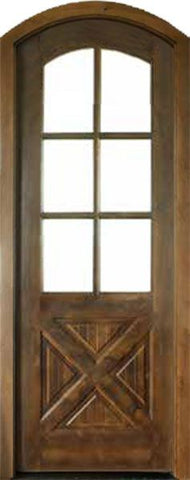 WDMA 36x96 Door (3ft by 8ft) Exterior Swing Knotty Alder Havasu Single Door/Arch Top 1