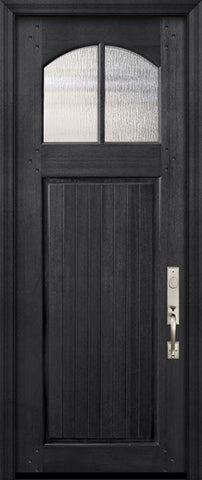 WDMA 36x96 Door (3ft by 8ft) Exterior Mahogany 36in x 96in Bungalow 2 Lite SDL 1 Panel Door 2