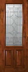 WDMA 36x96 Door (3ft by 8ft) Exterior Knotty Alder 36in x 96in 2/3 Lite Marsala Alder Door 1