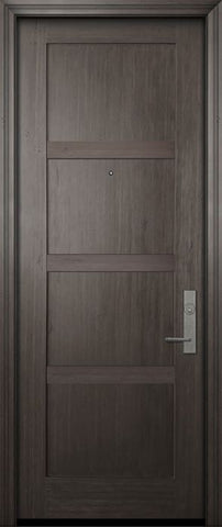 WDMA 36x96 Door (3ft by 8ft) Exterior Fir IMPACT | 96in Shaker 4 Panel Door 1