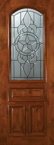 WDMA 36x96 Door (3ft by 8ft) Exterior Knotty Alder 36in x 96in Arch Lite Brazos Alder Door 1