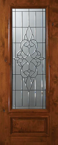 WDMA 36x96 Door (3ft by 8ft) Exterior Knotty Alder 96in 3/4 Lite Courtlandt Alder Door 1