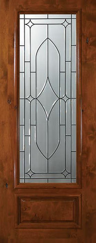 WDMA 36x96 Door (3ft by 8ft) Exterior Knotty Alder 96in 3/4 Lite Bourbon Street Alder Door 1