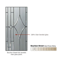 WDMA 36x96 Door (3ft by 8ft) Exterior Knotty Alder 96in 3/4 Lite Bourbon Street Alder Door 3