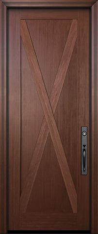 WDMA 36x96 Door (3ft by 8ft) Exterior Fir IMPACT | 96in Shaker X Panel Door 1