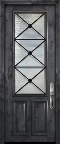 WDMA 36x96 Door (3ft by 8ft) Exterior Knotty Alder 36in x 96in 2/3 Lite Republic Estancia Alder Door 2