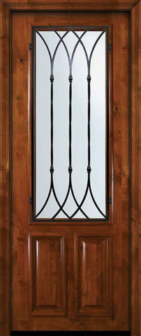 WDMA 36x96 Door (3ft by 8ft) Exterior Knotty Alder 36in x 96in 2/3 Lite Warwick Alder Door 2