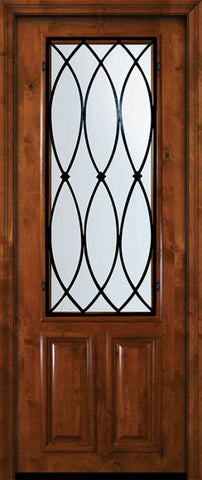 WDMA 36x96 Door (3ft by 8ft) Exterior Knotty Alder 36in x 96in 2/3 Lite La Salle Alder Door 2