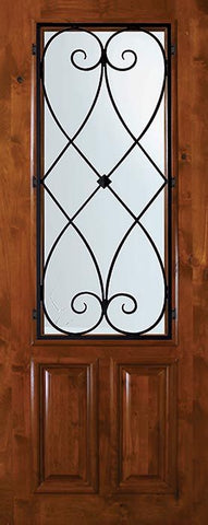 WDMA 36x96 Door (3ft by 8ft) Exterior Knotty Alder 36in x 96in 2/3 Lite Charleston Alder Door 1