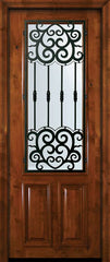WDMA 36x96 Door (3ft by 8ft) Exterior Knotty Alder 36in x 96in 2/3 Lite Barcelona Alder Door 2