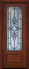 WDMA 36x96 Door (3ft by 8ft) Exterior Cherry Pro 96in 1 Panel 3/4 Lite Salento Door 1