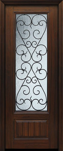 WDMA 36x96 Door (3ft by 8ft) Exterior Cherry Pro 96in 1 Panel 3/4 Lite Palermo Door 1