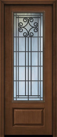 WDMA 36x96 Door (3ft by 8ft) Exterior Cherry Pro 96in 1 Panel 3/4 Lite Novara Door 1