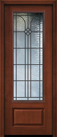 WDMA 36x96 Door (3ft by 8ft) Exterior Cherry Pro 96in 1 Panel 3/4 Lite Cantania GBG Door 1