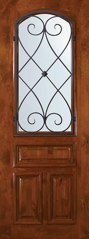 WDMA 36x96 Door (3ft by 8ft) Exterior Knotty Alder 36in x 96in Arch Lite Charleston Alder Door 1